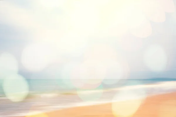 Морський Пейзаж Абстрактний Пляжний Фон Розмиття Панорамного Руху Боке Світло — стокове фото