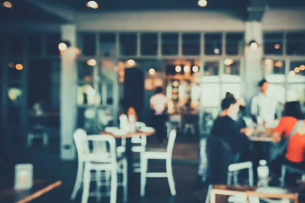 Suddig Café Restaurang Bakgrund Kafé Oskärpa Bakgrund Med Människor Vintage — Stockfoto