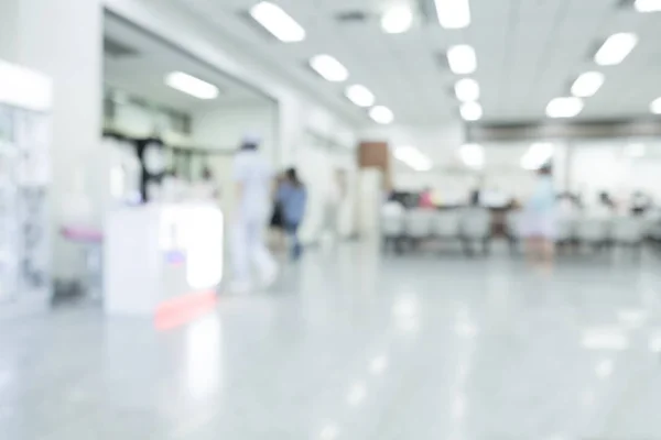 Interior Desfocado Hospital Clínica Com Pessoas Fundo Médico Abstrato — Fotografia de Stock