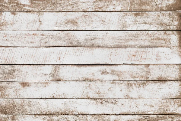 老式白木背景 用白色粉刷的旧风化木板 — 图库照片