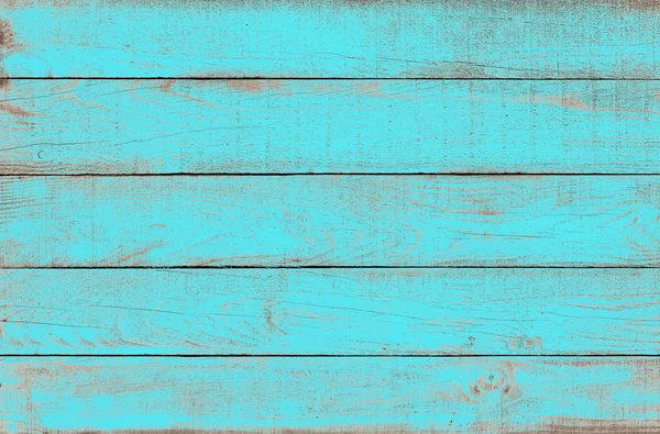 Old Weathered Wooden Plank Painted Turquoise Blue Color Vintage Beach — Stock Photo, Image