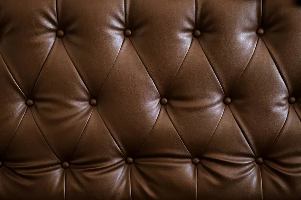 Vintage Braunes Muster Des Sofas Leder Textur Hintergrund — Stockfoto