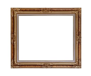 Beyaz nesne kırpma yolu ile izole klasik resim çerçevesi.