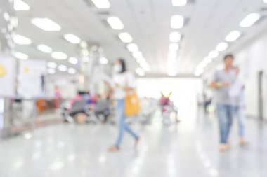 İç bir hastane ya da klinik insanlarla - tıbbi arka plan bulanık.