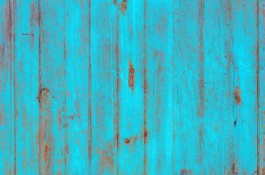 Vintage beach tahta arka plan - eski ahşap tahta turkuaz mavi pastel renkte boyalı yıpranmış..