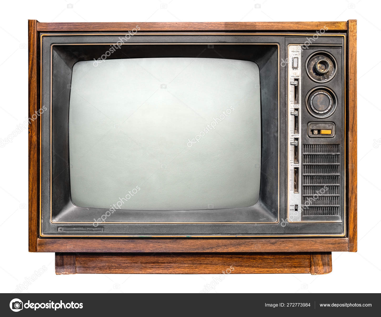 Vintage Antique Wooden Box Television Isolated White Clipping Path Object  Stock Photo by ©jakkapan 272773984