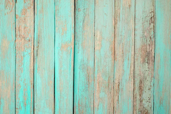 ビンテージ ビーチ木材の背景 古い風化ターコイズ ブルーのパステル色に塗られた木の板 — ストック写真