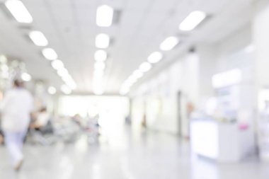 İç bir hastane ya da klinik insanlarla - tıbbi arka plan bulanık.