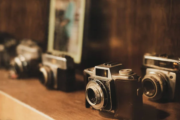 Uma Velha Câmara Filmar Tecnologia Retro Tom Cor Vintage — Fotografia de Stock