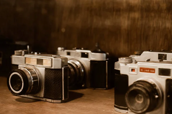 Классическая Старая Пленочная Камера Ретро Технологии Винтажный Тон — стоковое фото