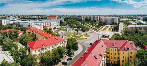 Vista Panoramica Della Città Moderna Qaraganda Karaganda Kazakistan — Foto Stock