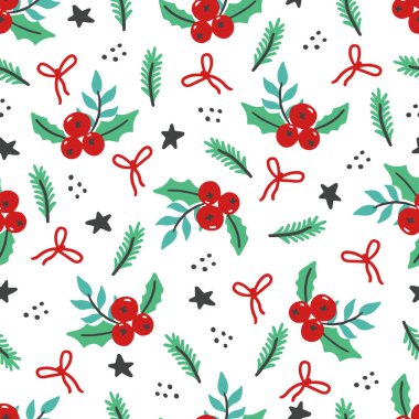 Noel çiçekli desensiz