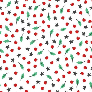 Noel çiçekli desensiz