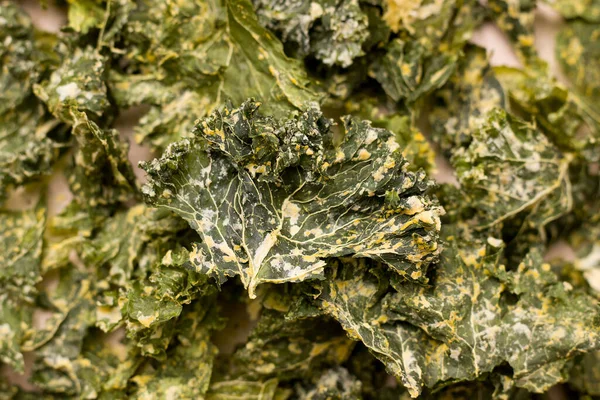 Voedseltextuur. Kale chips close-up. — Stockfoto