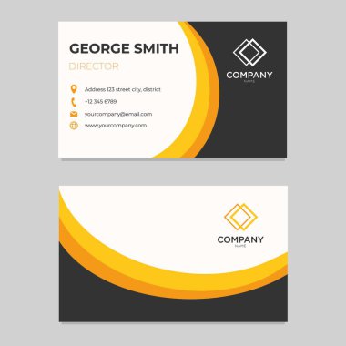 Şirket için kartvizit, vektör şablonu