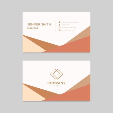 Basit geometrik pastel renkli kartvizit şablonu