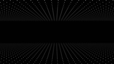 Oda duvarı tünelinin şebeke kapısı içinde nokta ve çizgi ile 3D iç hat ile wirefram sokak ile fütürist dijital tron aydınlatma ağ iş arka plan teknolojisi için bilim-kurgu teması