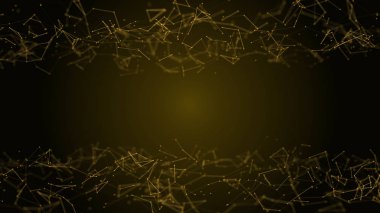 Boş fotokopi alanının soyut arkaplan hareketi dönüşümü ile gelecekteki yenilikçi teknoloji dijital iş konsepti ve iletişim bağlantısını merkezden uzaklaştırmak için çizgi ağı