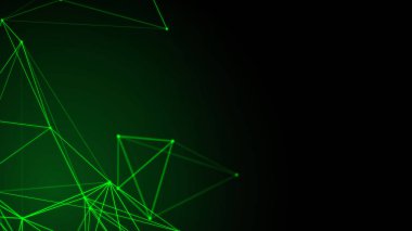 Soyut illüstrasyon arkaplan hareketi dönüşümü ve gelecekteki yenilikçi teknolojinin pleksus deseni üzerindeki titreşimli ışık ile dijital iş noktaları hattı iletişim bağlantısını merkezsizleştir