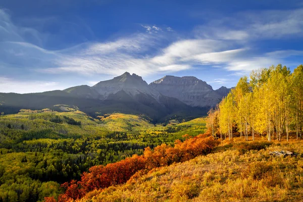 Cor de outono em San Juan e Montanhas Rochosas do Colorado — Fotografia de Stock