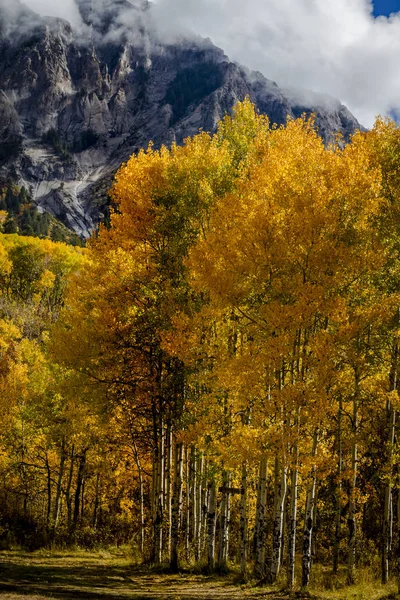 Herbstfarbe in san juan und felsige berge von colorado — Stockfoto