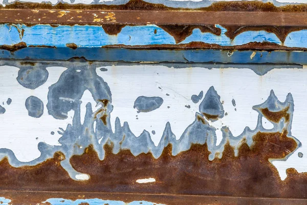 Close up of weathered and rusted metal wall — Stock Photo, Image