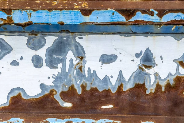 Close up of weathered and rusted metal wall — Stock Photo, Image