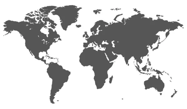 Mapa Mundo Vetor Terrestre —  Vetores de Stock