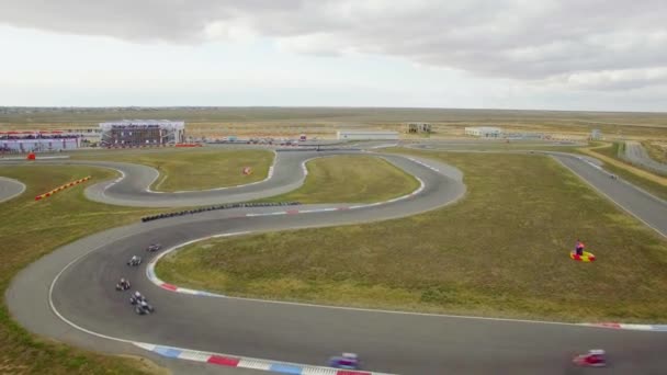 Russische Kartmeisterschaft in Jewpatorija — Stockvideo