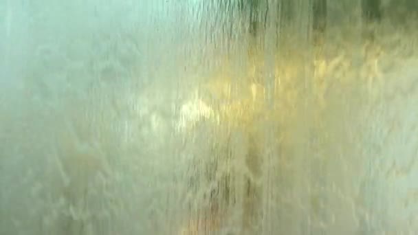 Wasservorhang Nahaufnahme Abstrakt Hintergrund — Stockvideo