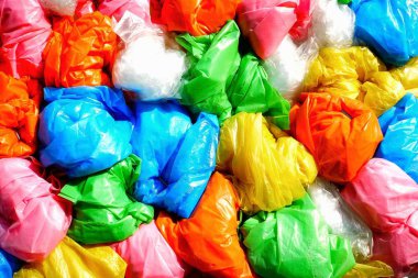 Plastik geri dönüşüm mullti collor doku ve artalan.