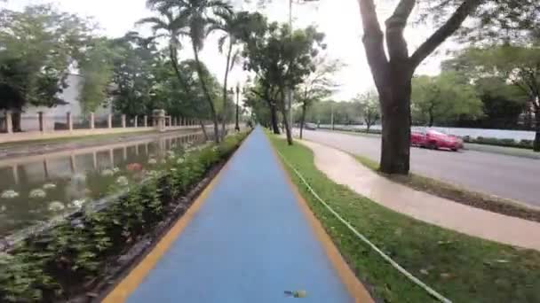 Piste Cyclable Dans Sport Ville — Video