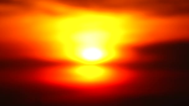 Sunset Céu Laranja Laranja Verão Livre Natureza Nascer Sol Com — Vídeo de Stock