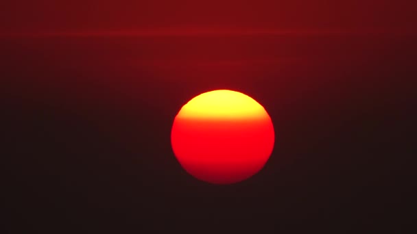 Sunset Céu Laranja Laranja Verão Livre Natureza Nascer Sol Com — Vídeo de Stock