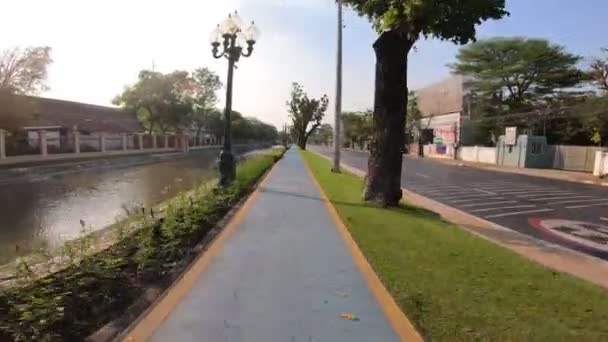 自行车车道在城市体育 — 图库视频影像