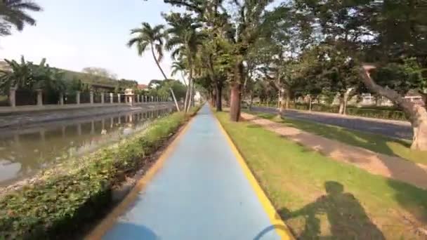 Carril Bici Deporte Ciudad — Vídeos de Stock