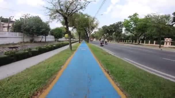 Piste Cyclable Dans Sport Ville — Video