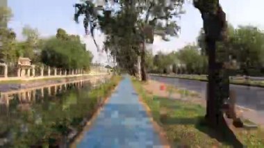 4 k Bisiklet lane şehir zaman sukut zaman eğrilmesi