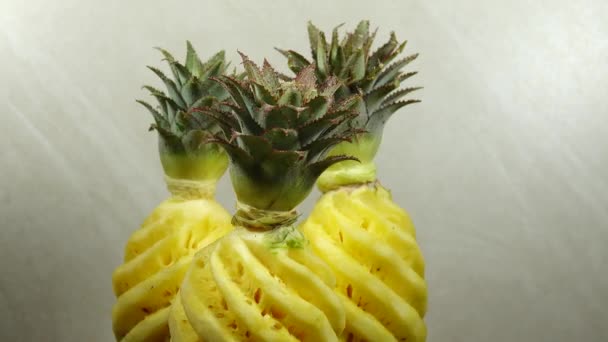 Tatlı Ananas Organik Gıda Vitamini — Stok video