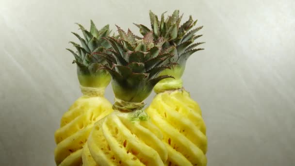 Dolce Ananas Biologico Vitamina Alimentare — Video Stock