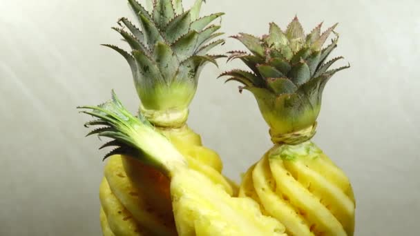 Sladký Ananas Biopotravin Vitamín — Stock video