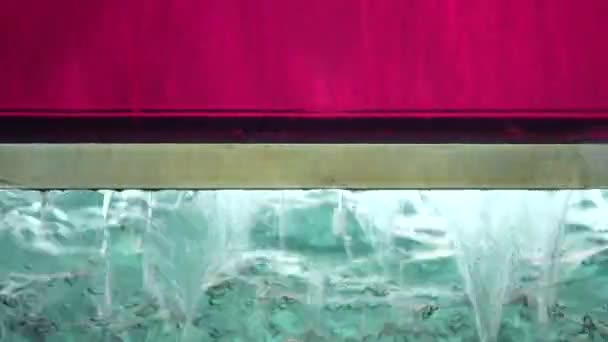 Cortina Agua Rosa Primer Plano Abstracto Fondo — Vídeo de stock