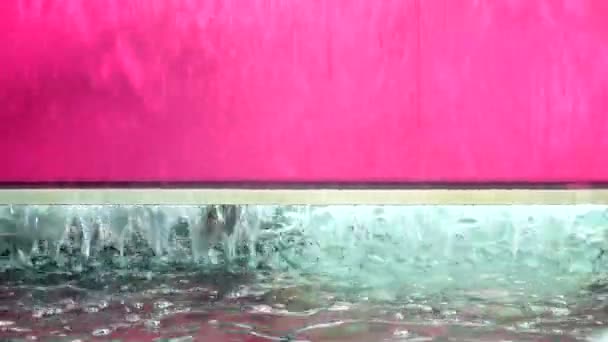 Cortina Água Rosa Close Abstrato Fundo — Vídeo de Stock