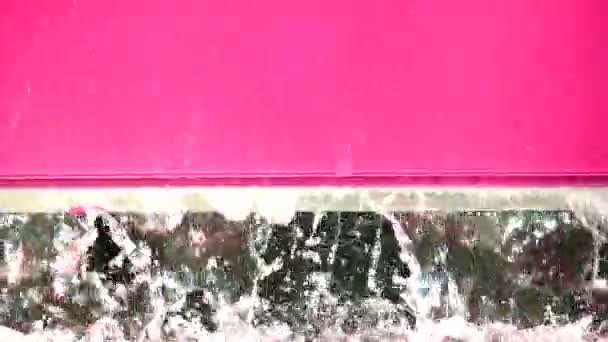 Záclony Růžové Vody Zblízka Abstraktní Pozadí — Stock video