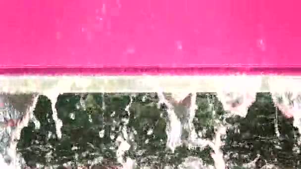 Cortina Agua Rosa Primer Plano Abstracto Fondo — Vídeo de stock