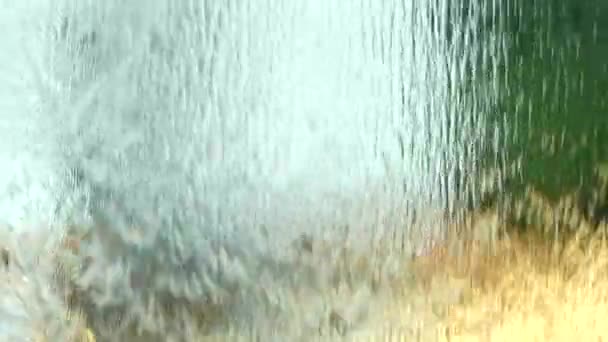 Water Curtain Close Abstract Background — Stock Video