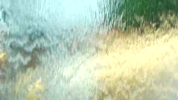 Water Gordijn Close Abstracte Achtergrond — Stockvideo