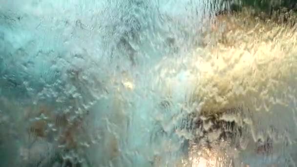 1080 Super Lenta Cortina Agua Cerca Fondo Abstracto Agua — Vídeo de stock