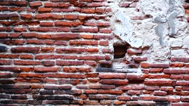 Nieczysty Tło Miejskie Cegły Stary Ponad 150 Lat Nieczysty Tekstury — Wideo stockowe