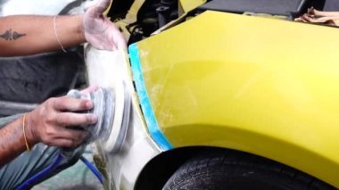 4k Garaj Araba vücut iş oto oto tamir araba boya püskürtme otomotiv sırasında kaza dan sonra